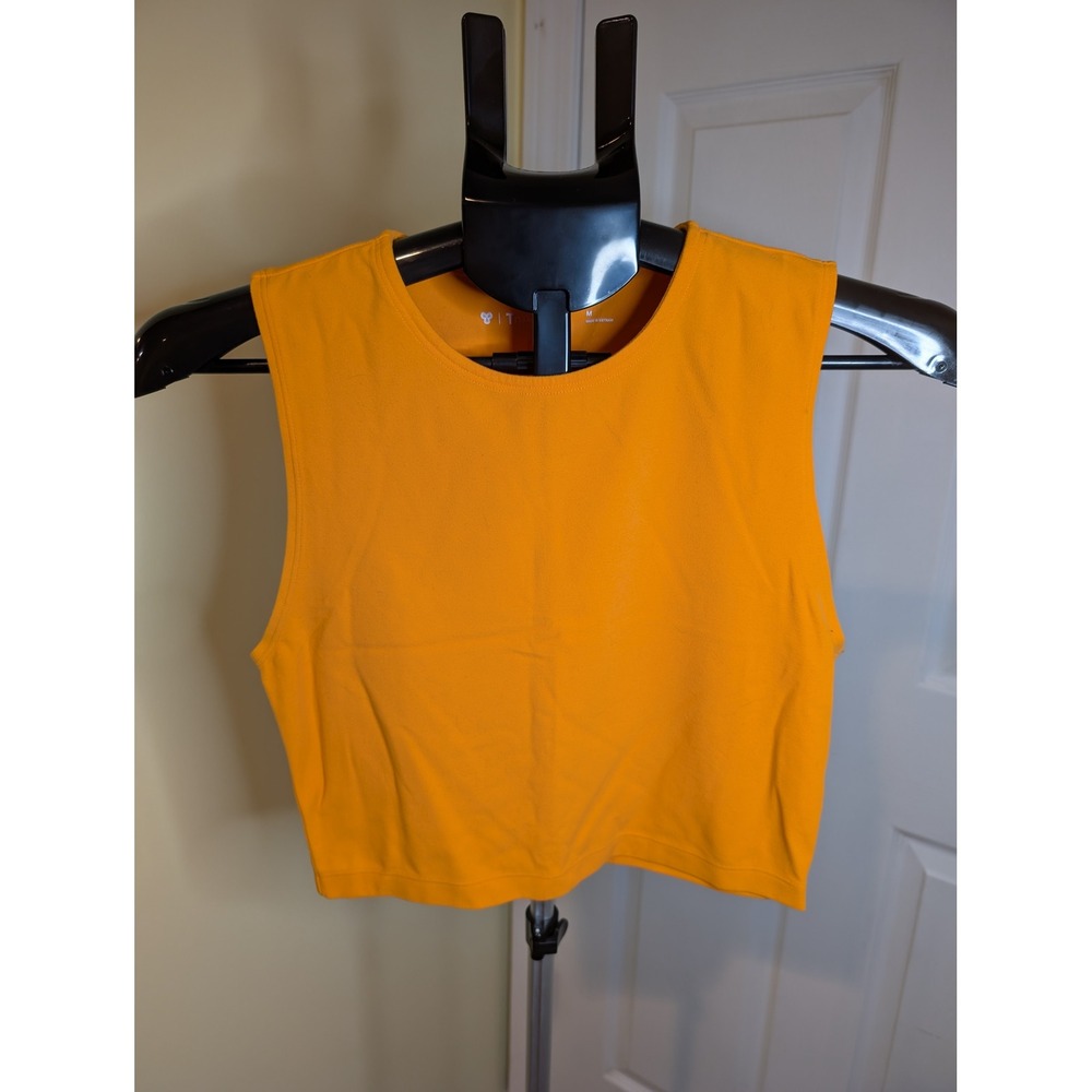 Tna‎ TnAction Crop Top Orange Sleeveless Muscle Tank - Size M